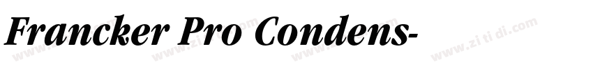 Francker Pro Condens字体转换